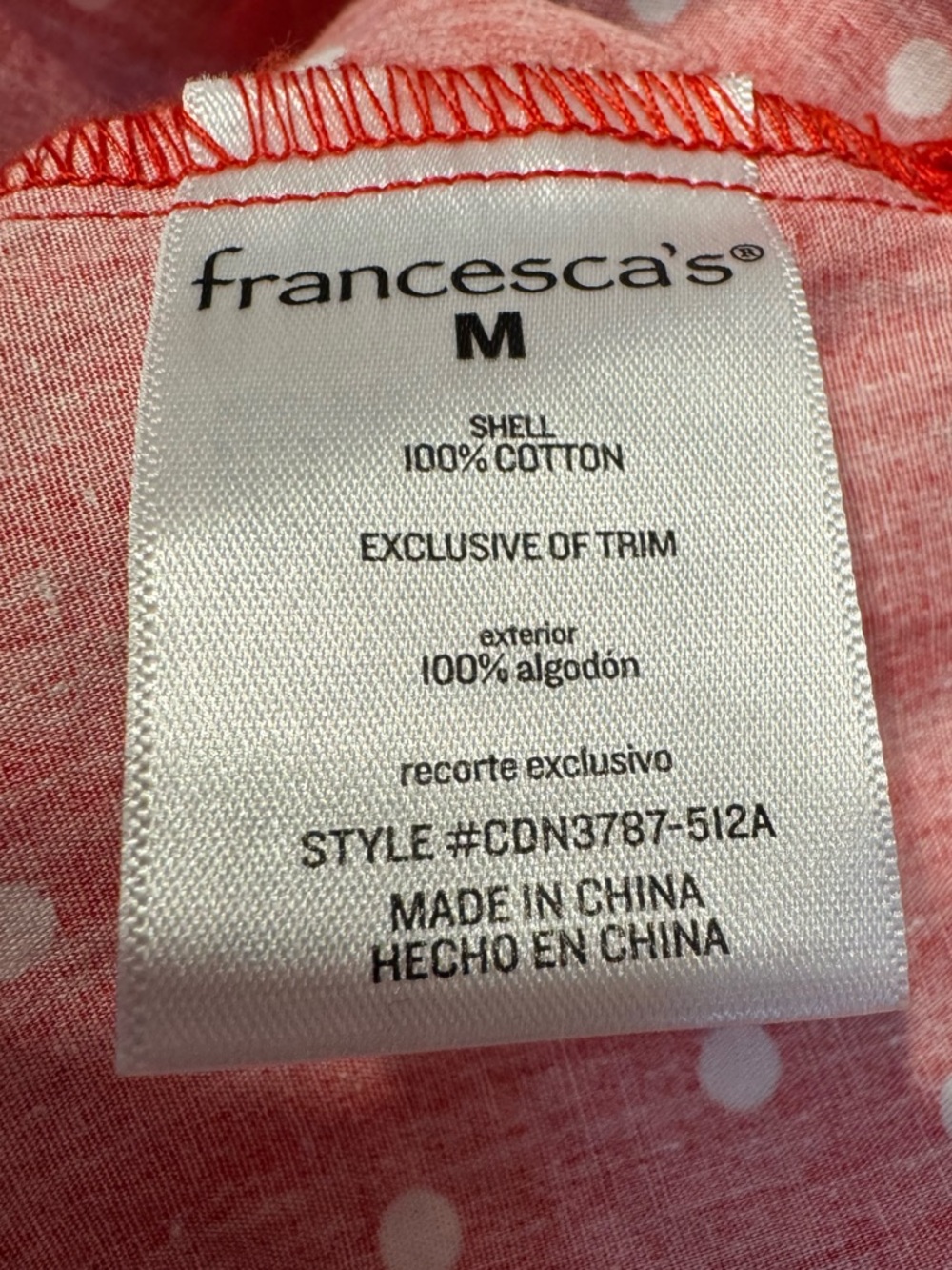 Francesca’s Red Polka Dot Smocked Ruffle Mini Dress M - Picture 4 of 4